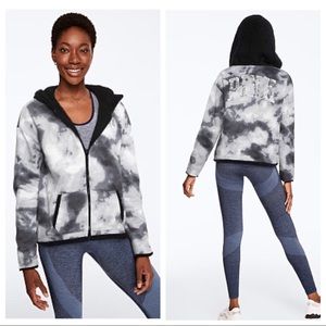 VS PINK Tie-Die Sherpa Lined Full Zip Hoodie